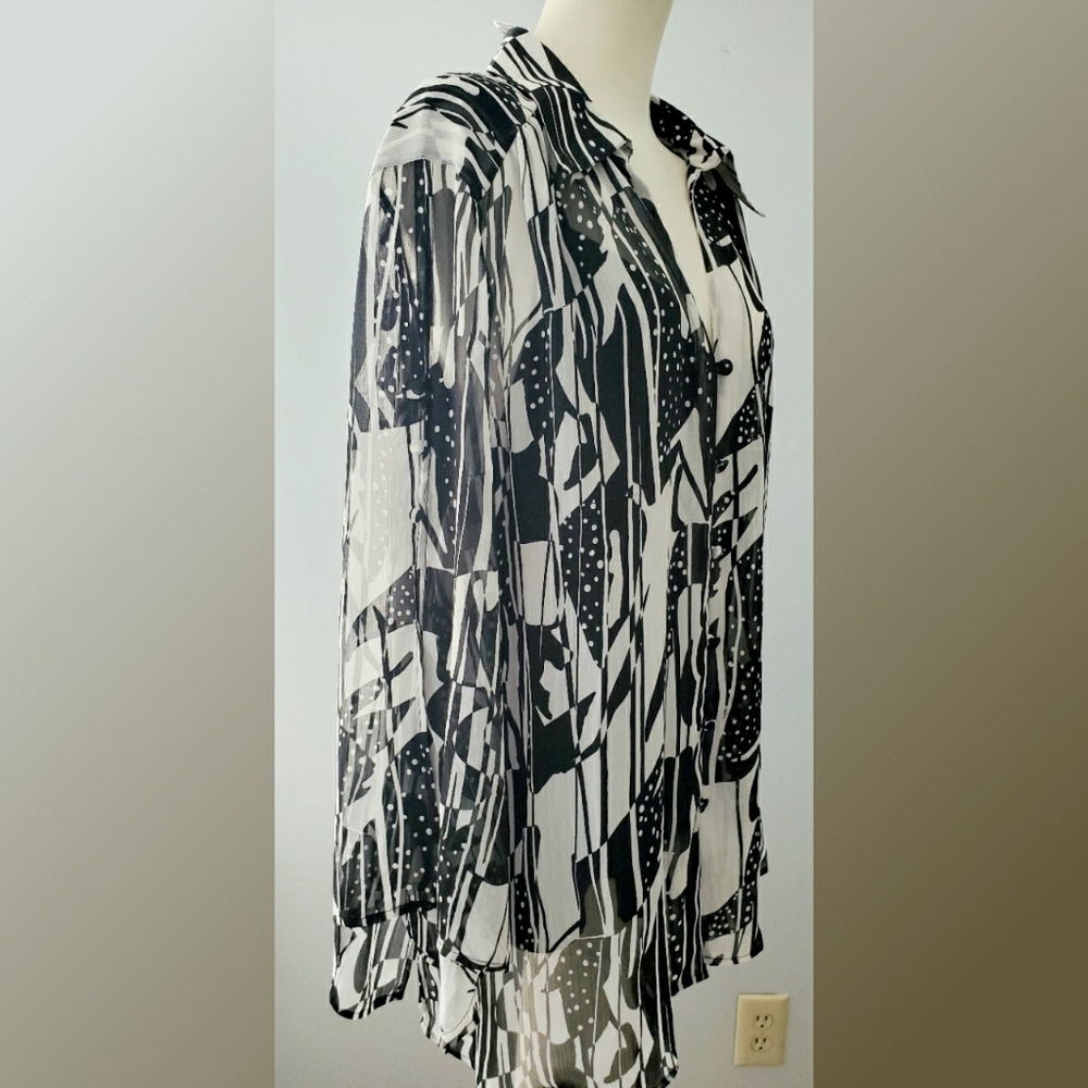 Marc Bouwer Sheer Blouse with Tank